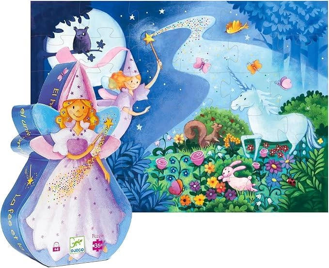 Puzzle La fata e l`unicorno 36 pezzi,Djeco,Eta 4+