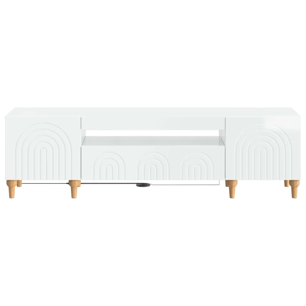 Mobile TV LED ALKMAAR 153 x 35 x 43 cm Bianco Lucido 896249