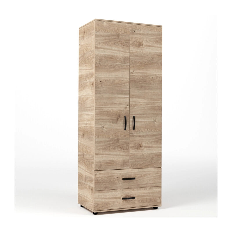 KIT ARMADIO 2 ANTE + 2 CASS 80X52X205 ROVERE M. K358