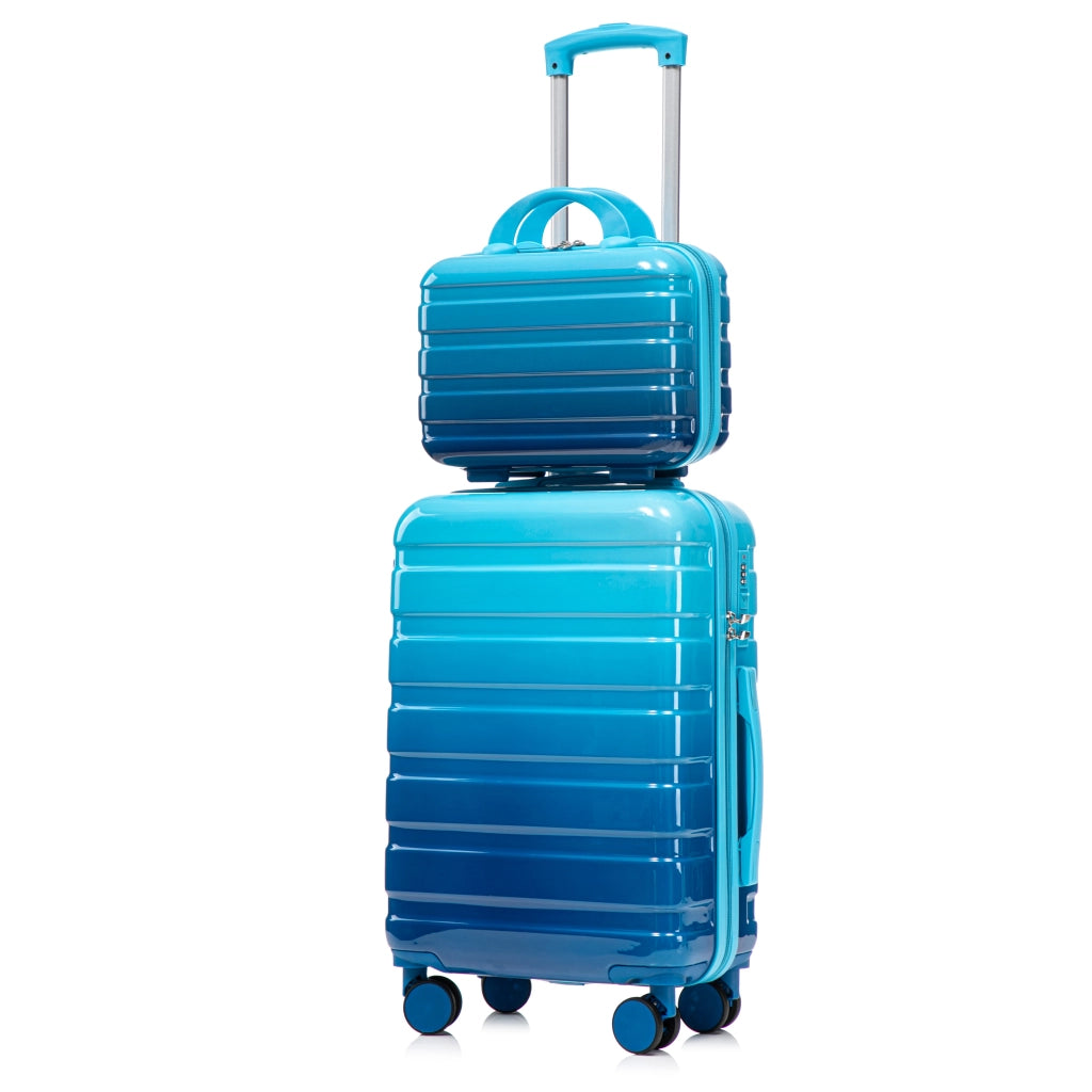 Valigia 2 pz blu 14 pollici/20 pollici materiale PC