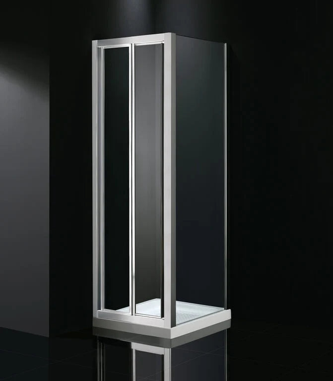 Box doccia angolare AKORD pieghevole + laterale fisso 90x70 cm cromo trasparente