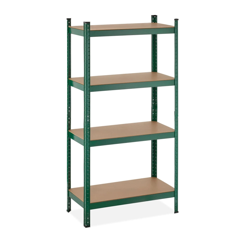 Scaffale per carichi pesanti regolabile 156 x 80 x 40 cm per garage officina pratica conservazione in acciaio verde 13_0012371