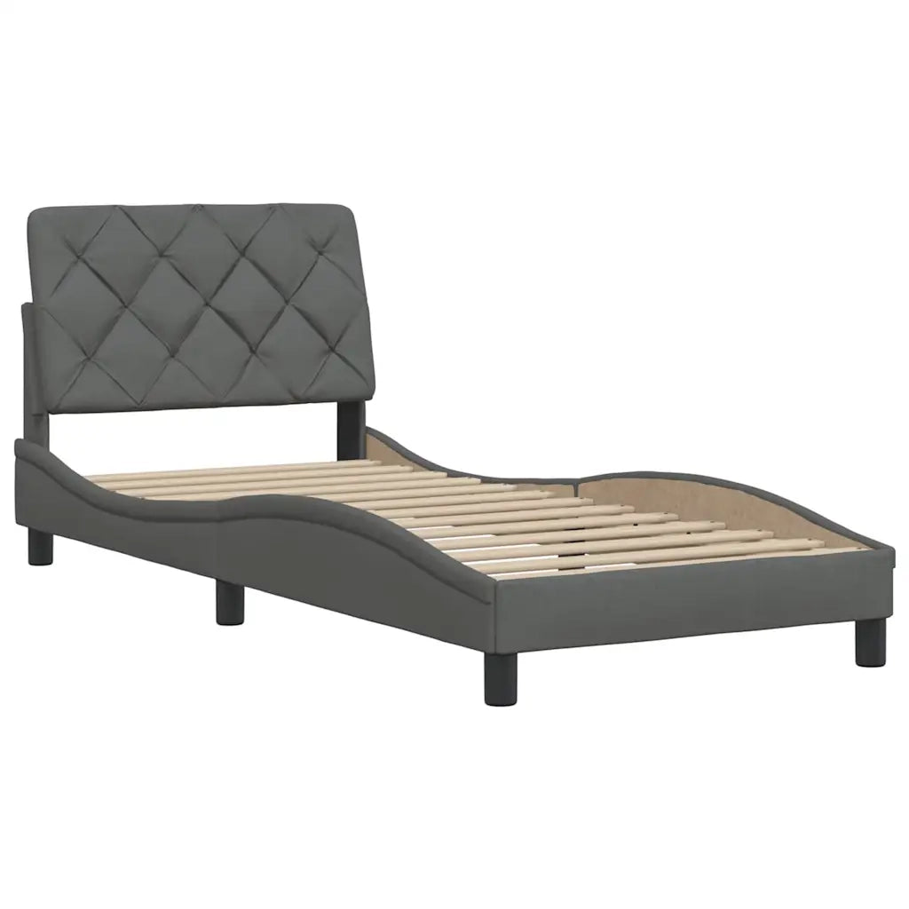 Giroletto senza Materasso Grigio Scuro 90x190 cm Tessuto 3310567