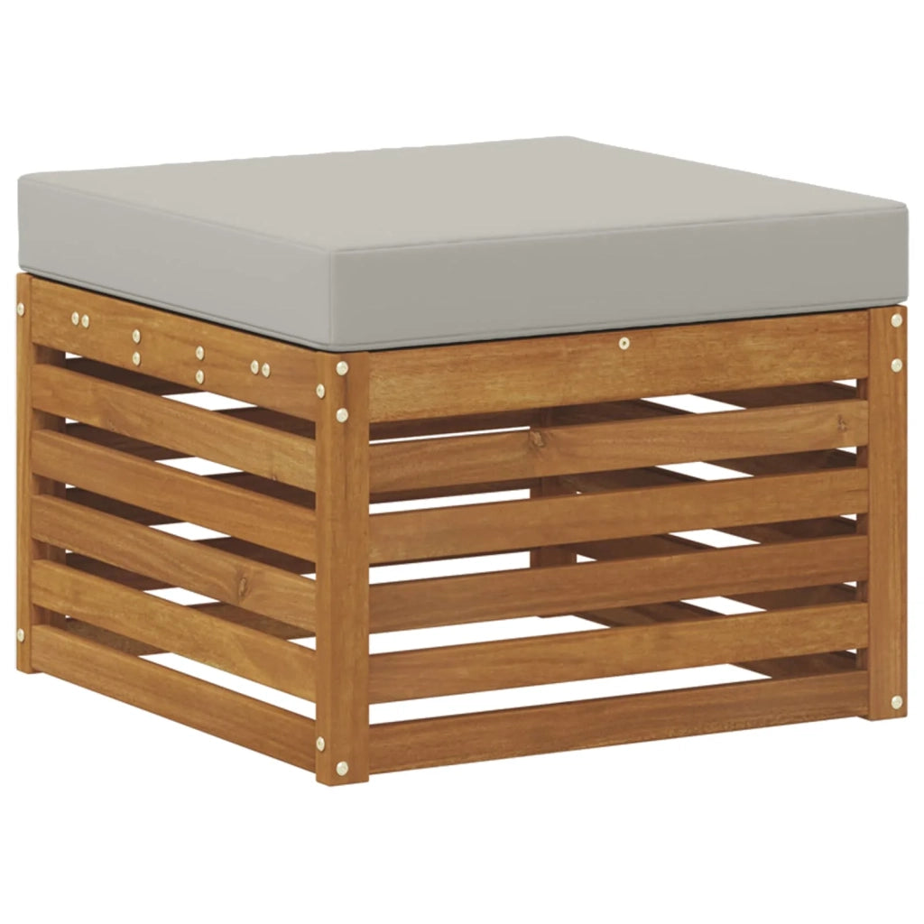 Set di divani da esterno 6 pz Naturale e Grigio Chiaro 3375261