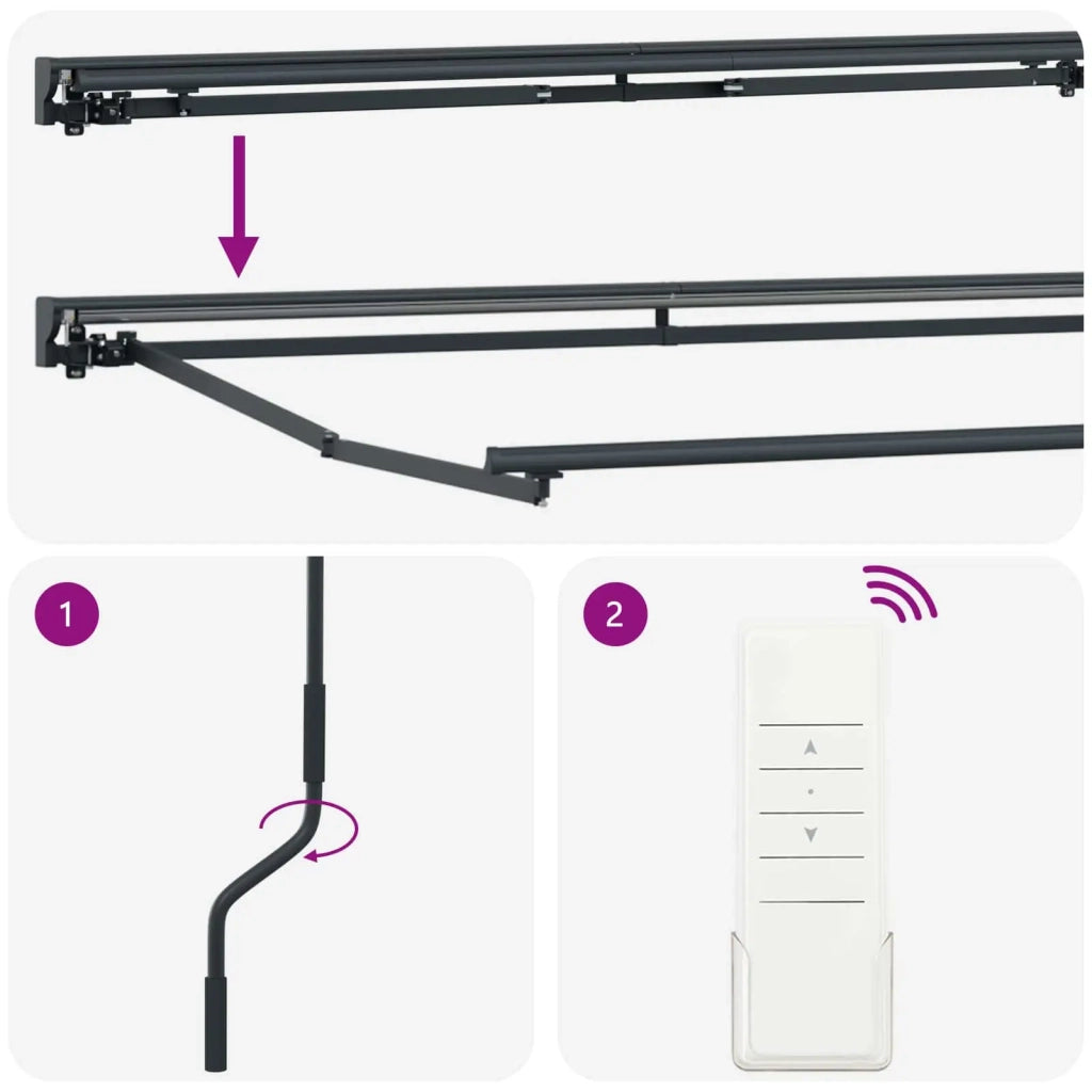 Tettuccio Elettrico Retrattile Antracite 4 x 2 m 3421164