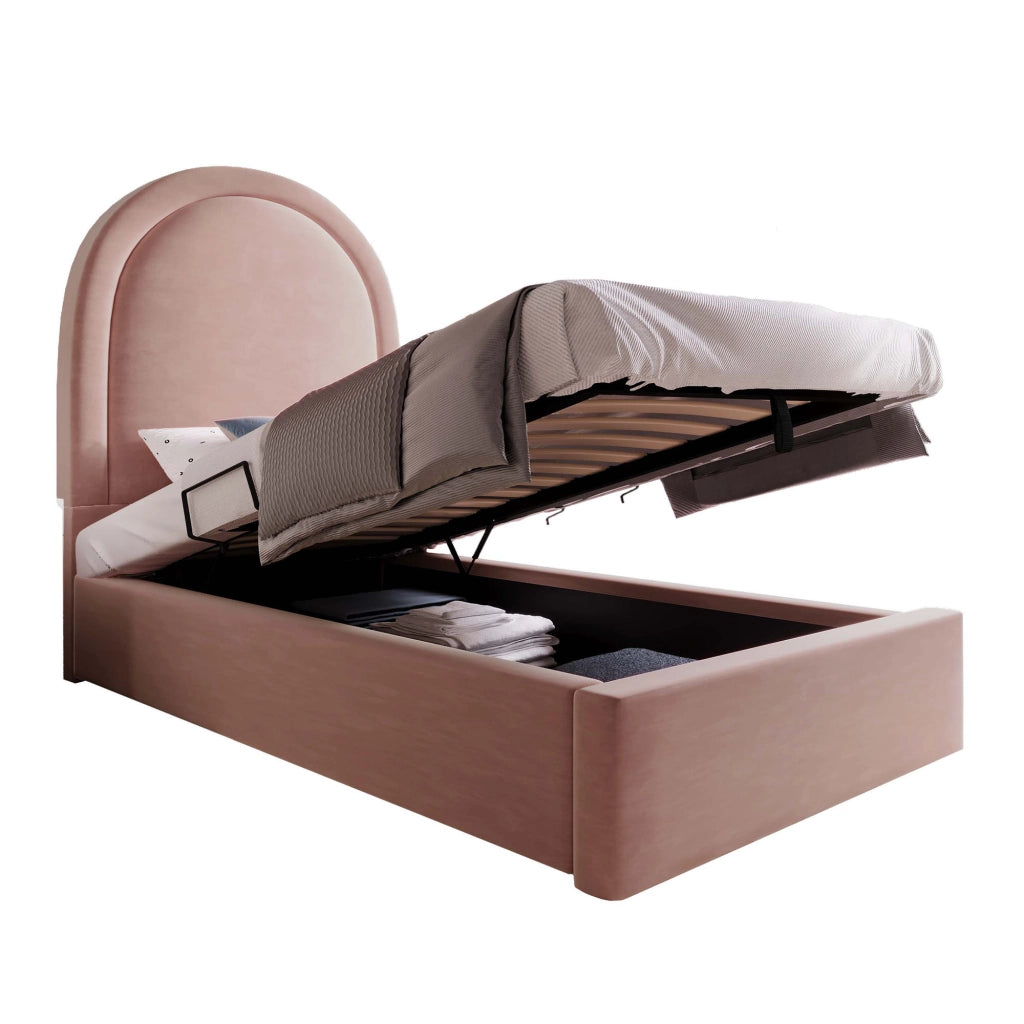 Letto singolo contenitore rosa 90 x 190 cm