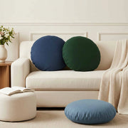 Cuscino con cuscino HEERLEN 2 pz Blu Tessuto 929315