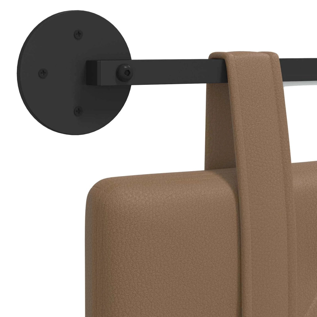 Testiera | Testata sospesa Con luce LED Cappuccino Similpelle
