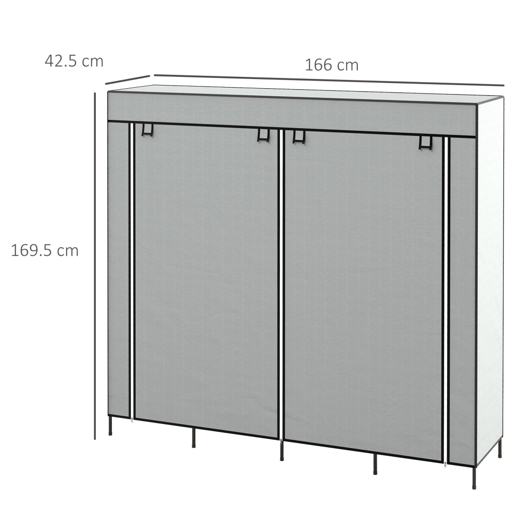 Armadio con 10 Ripiani e 4 Cassetti ¨C Minimal ¨C Grigio