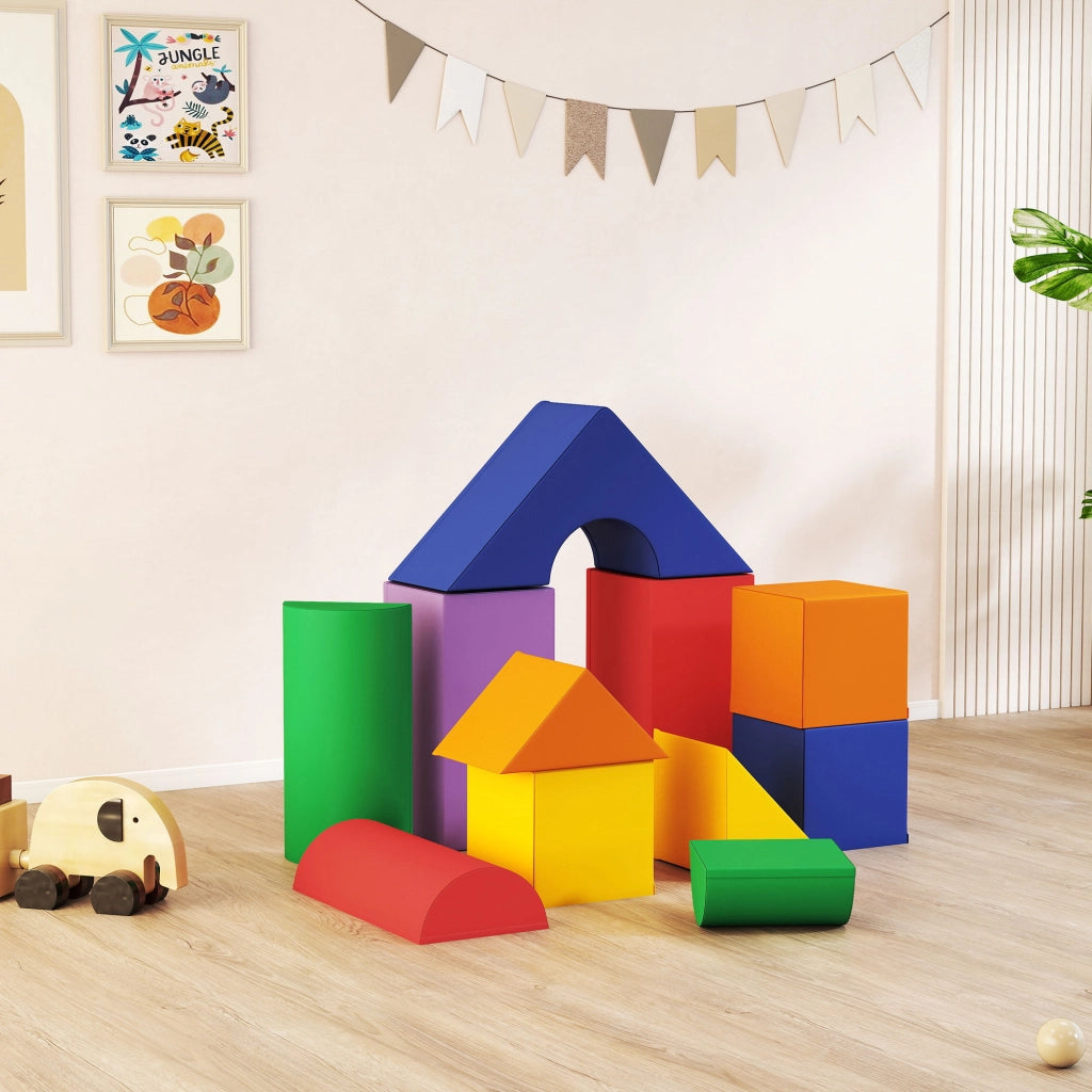 Set costruzioni morbide bambini 1-3 anni 11 forme ¨C zephmum ¨C PU EPE colori vari