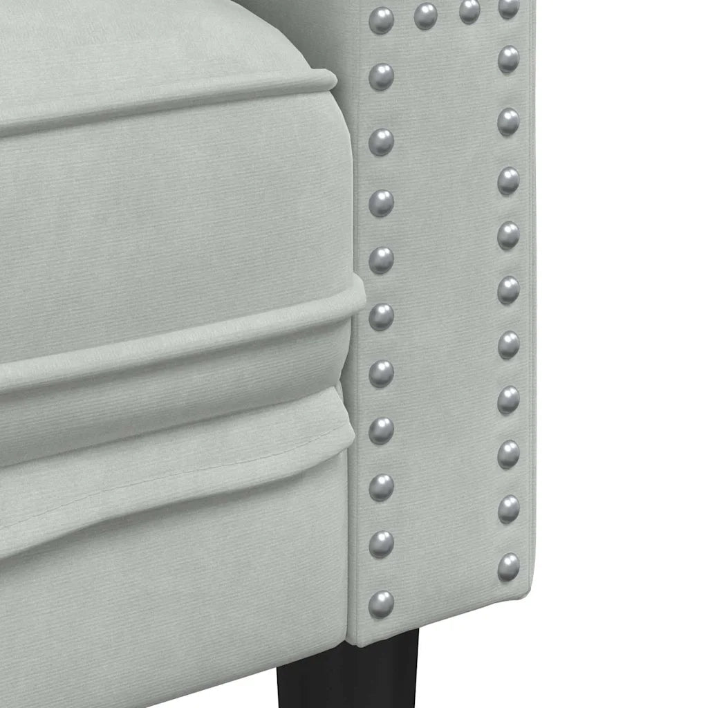 Divano per Soggiorno 3 pcs Grigio chiaro 194 x 74,5 x 70,5 cm 3385867