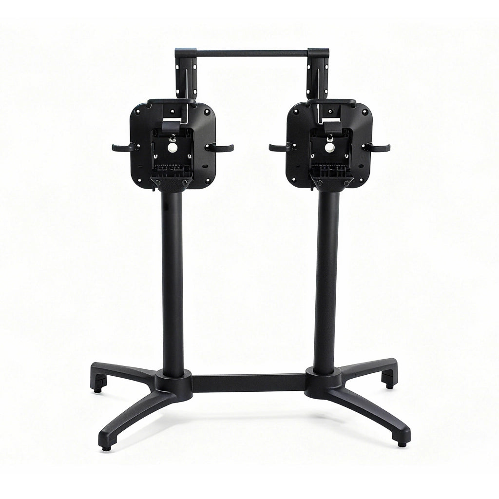 Oviala - Gamba doppia per tavolo in alluminio 72 cm nera