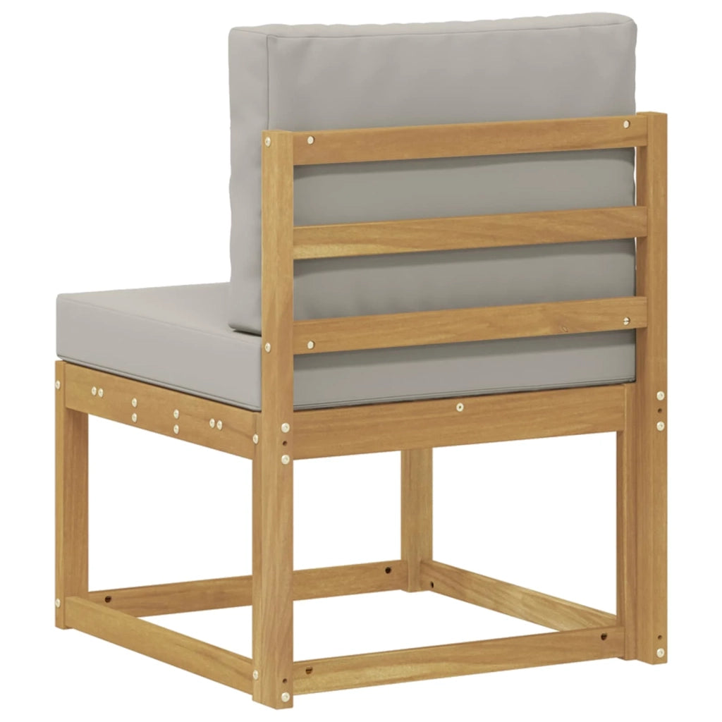 Set di divani da esterno-Sofa da giardino Bianco e Grigio Chiaro 59 x 63 x 73 cm