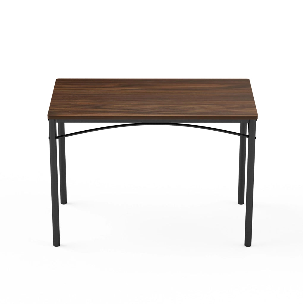 Set tavolo da pranzo con 4 sedie, stile industriale, finitura noce, per cucina e soggiorno