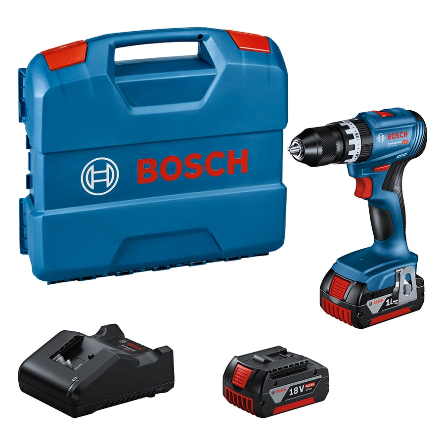 Trapano Avvitatore a Percussione Bosch GSB 18V-45 con 2 Batterie 5Ah 06019K3305
