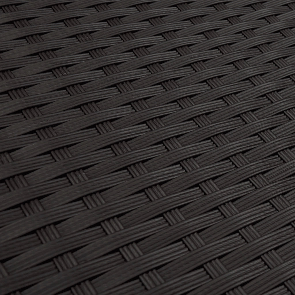 Set Divani da Giardino 10pz con Cuscini in Polyrattan Nero 3258471