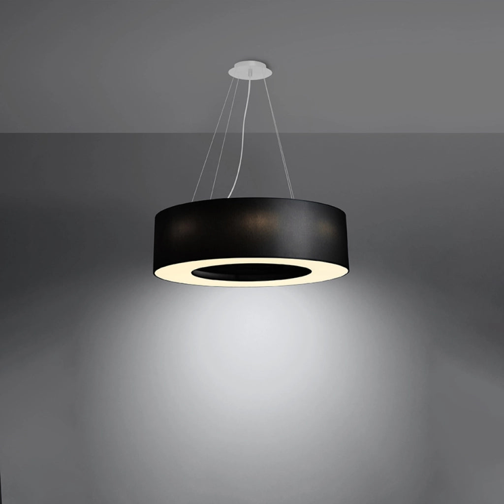 Lampadario SATURNO 70 nero