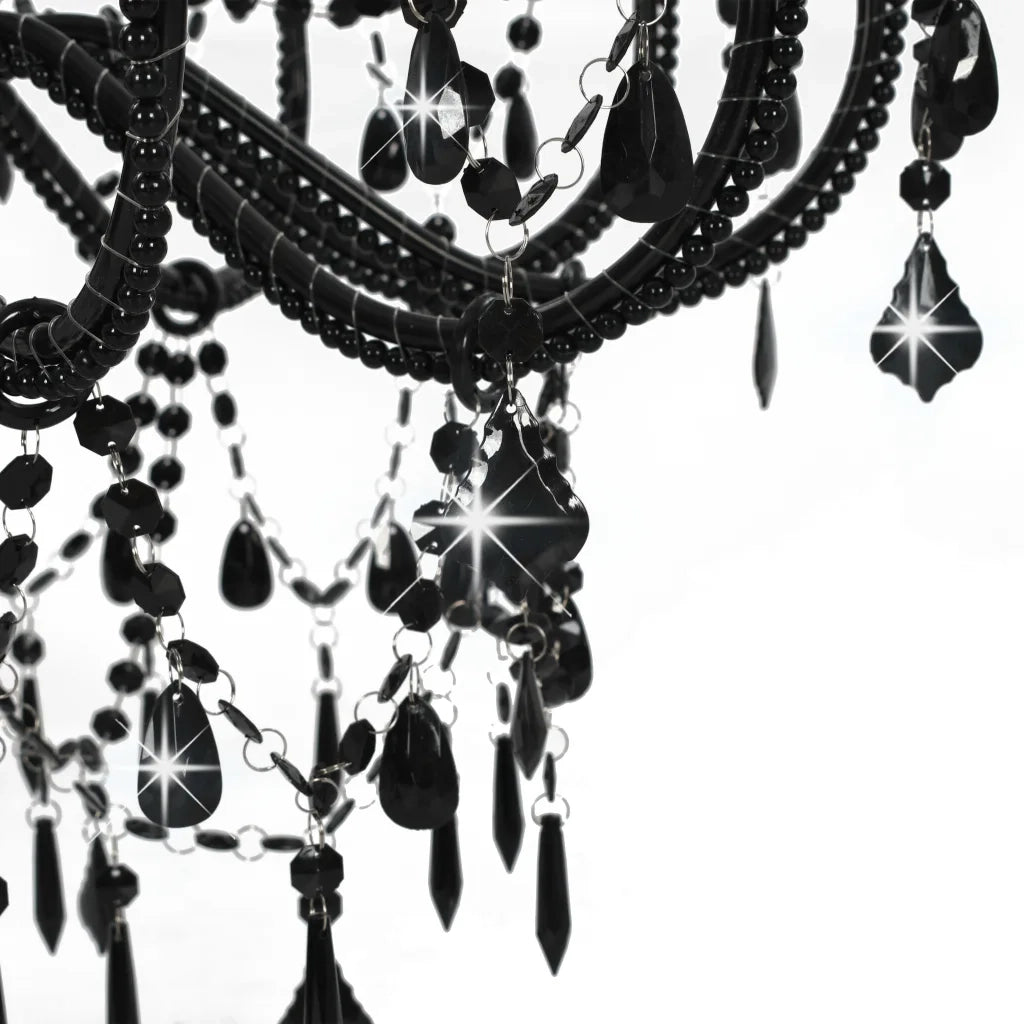 Elegante lampadario di design per interni 80 x 75 cm 12 lampadine atmosfera rilassante metallo nero 02_0046415
