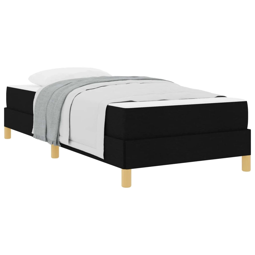 Letto a molle con materasso Nero 80 x 200 cm Tessuto
