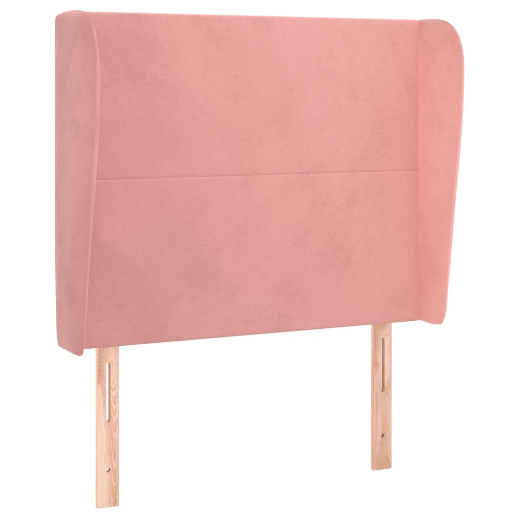 Testiera ad Orecchio Rosa 103x23x118/128 cm in Velluto 3117723