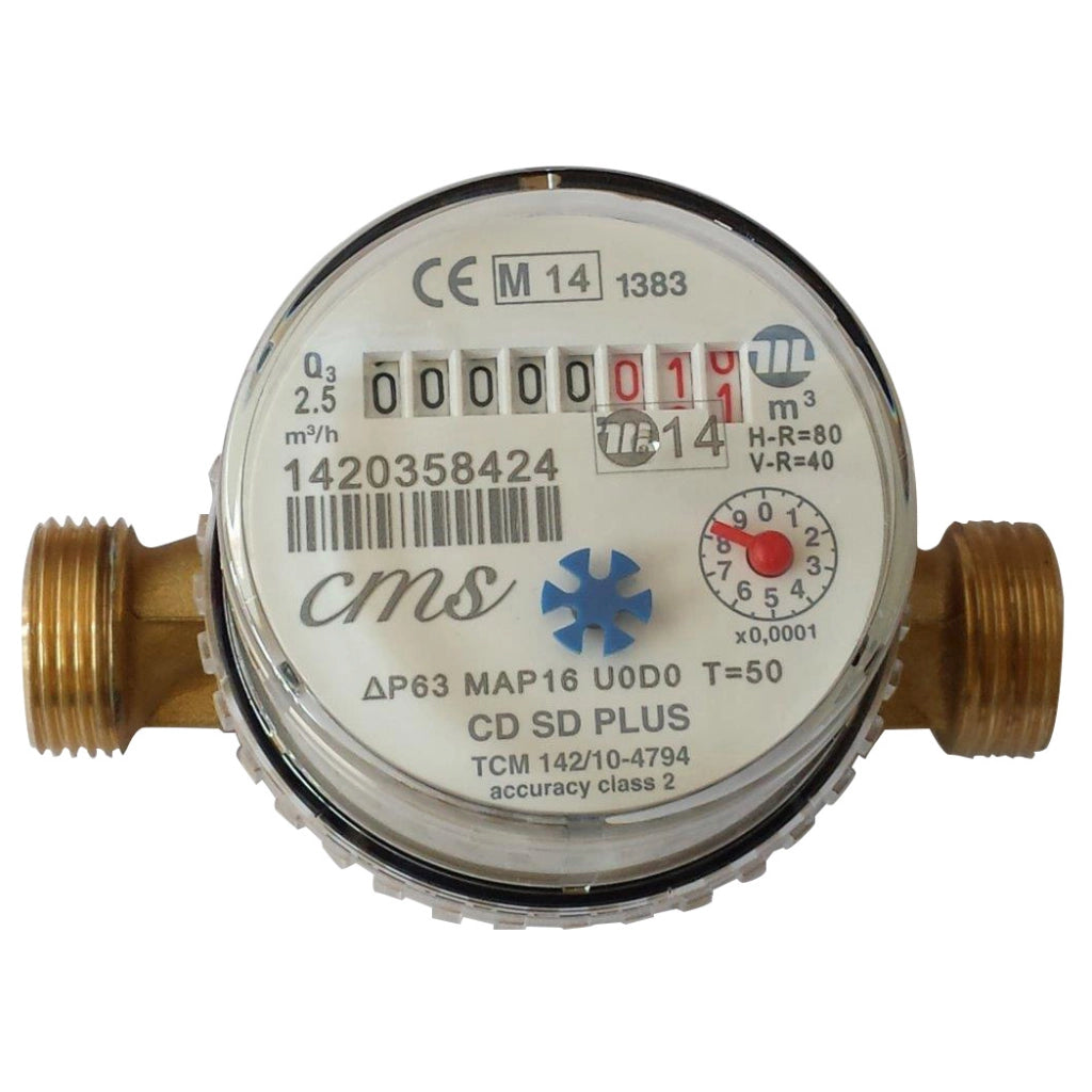 CONTATORE PER ACQUA CALDA SUPER DRY ASCIUTTO CMS- 1/2- CMS- pezzi 1