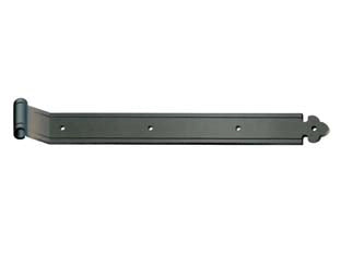 BANDELLE DRITTE CON ZANCA A FILO- - mm.200x35 - in ferro verniciato nero - 6 pezzi DIDIEFFE