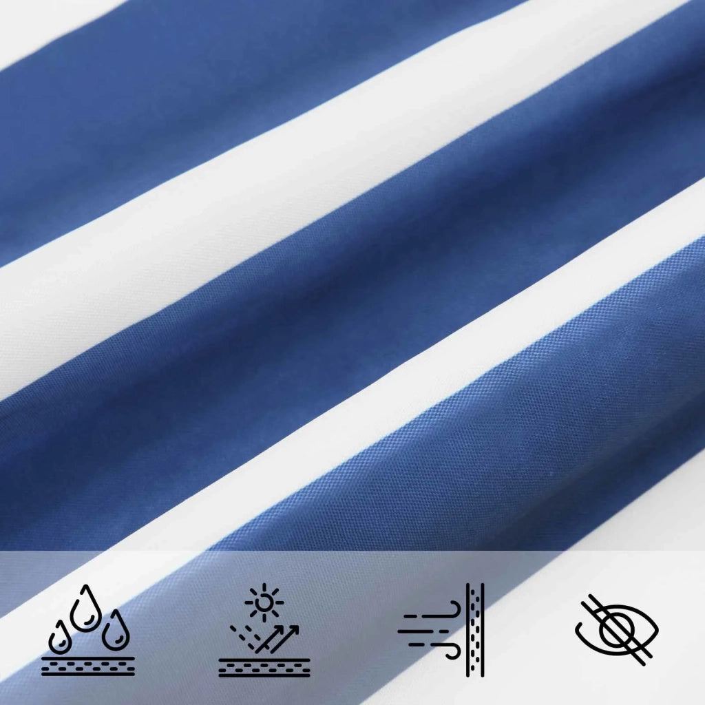 Vela Parasole | Telo Ombra | Vela da ombra solare Blu e Bianco 5 x 2 m