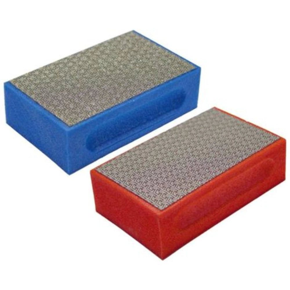 Tampone diamantato abrasivo 55x90 mm smussatura rifinitura bordi spigoli *** colore- blu, confezione 1