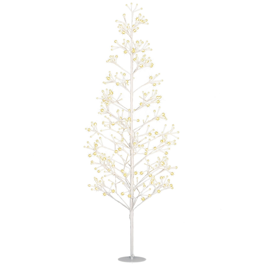 Árbol de Navidad Artificiale 180 cm con 384 Luces LED Blanco
