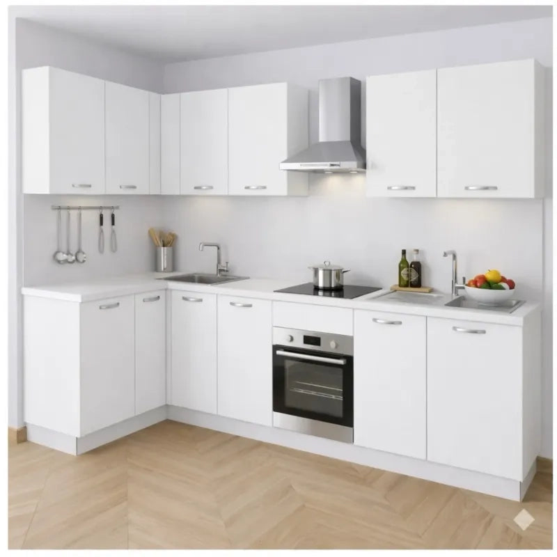 Pensile Cucina  in Legno Nobilitato Bianco, Mobile Alto con 1 Anta, Pensile Componibile Moderno Made in Italy (H72XL30XP33cm)