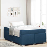 Struttura del letto con materasso Blu 120 x 200 cm Tessuto