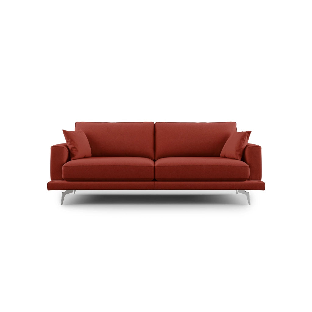Dorian Divano moderno in tessuto morbido antimacchia T05 218 cm rosso