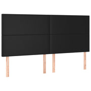 Testiera | Testata Nera 160x5x118/128 cm in Similpelle