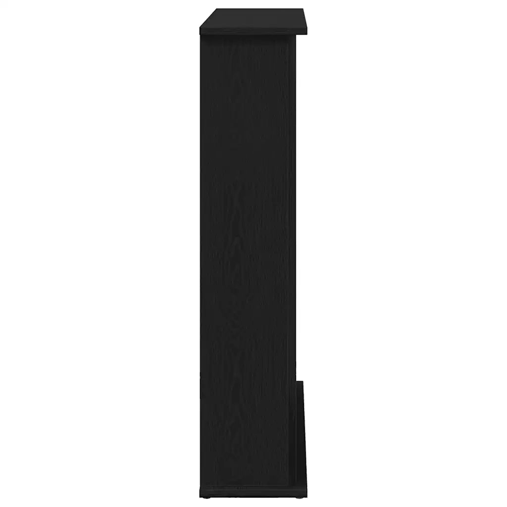 Cornice per Camino Rovere Nero 75x20x87,5 cm in Truciolato 865983