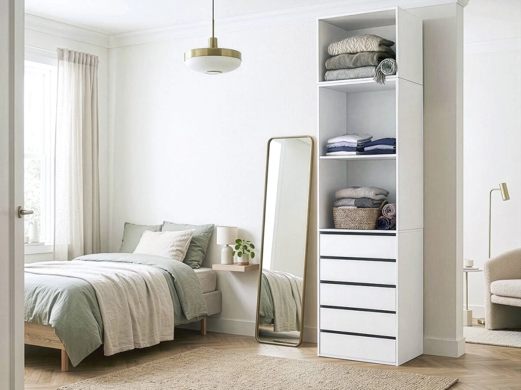 Modulo rialzato per cabina armadio in legno "Opéra" - 60 x 45 x 40 cm - Bianco