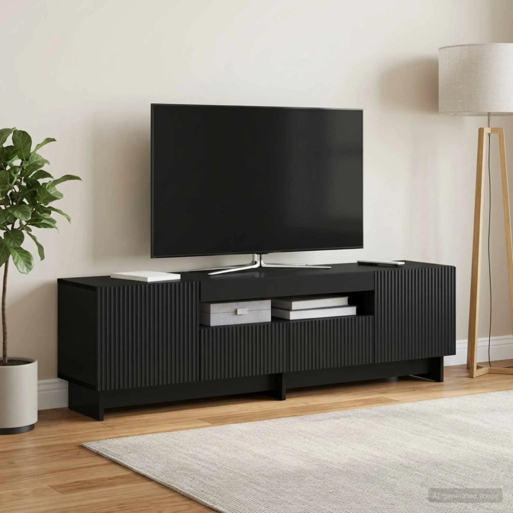 Mobile TV LED EDE 153 x 35 x 43 cm Nero Legno ingegnerizzato 896026