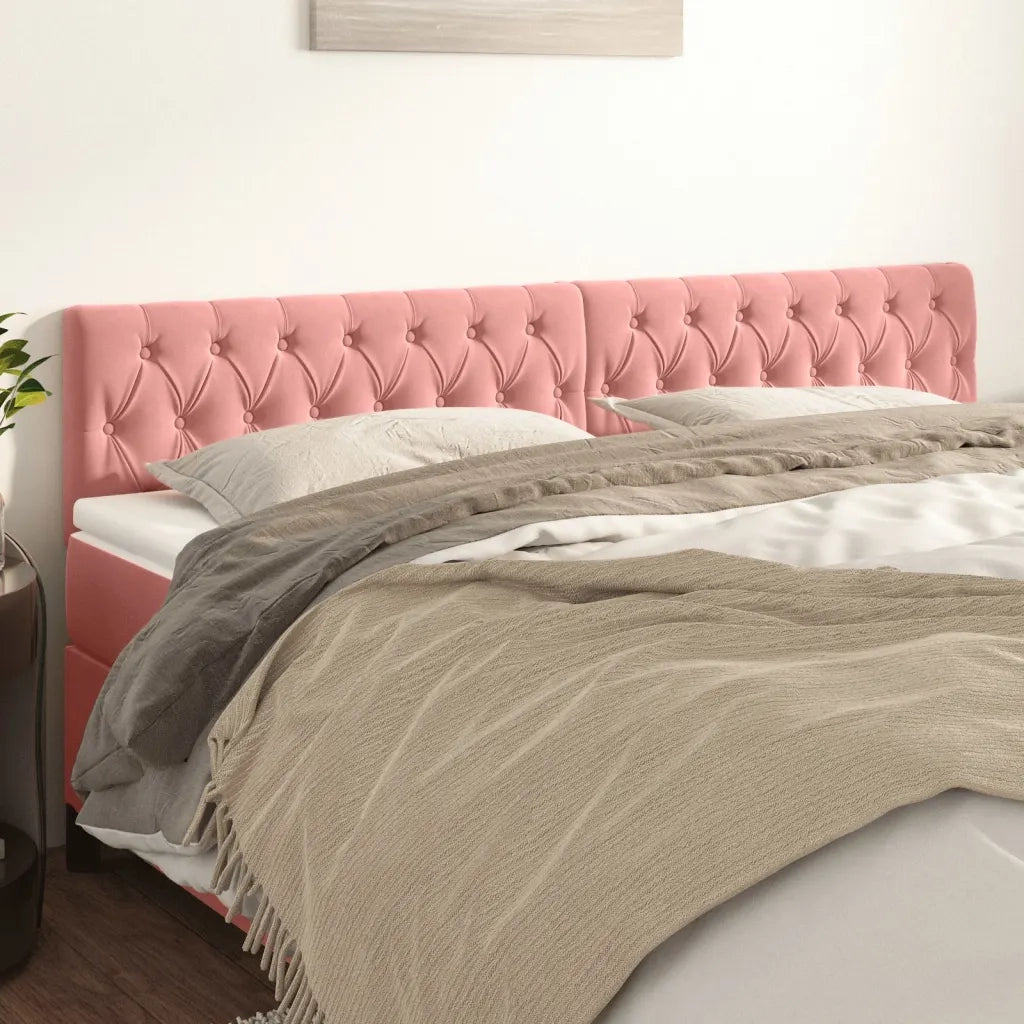 Testiera | Testata Rosa 200x7x78/88 cm in Velluto