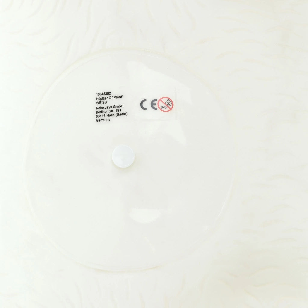 Animale saltarino giocattolo grazioso interno esterno 70 x 60 x 40 cm in PVC bianco 13_0012549