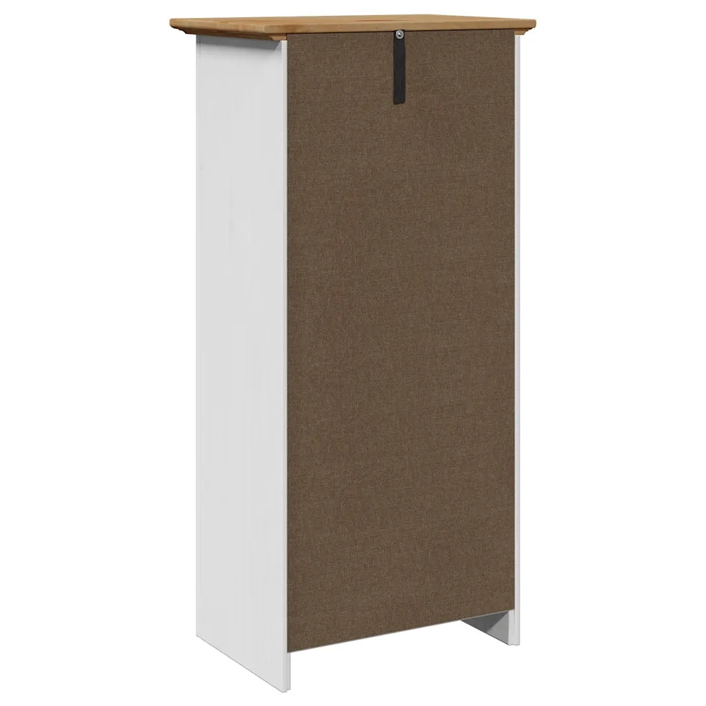 Mobile da Bagno | Armadio da bagno BODO Bianco e Marrone 44x30x90 cm