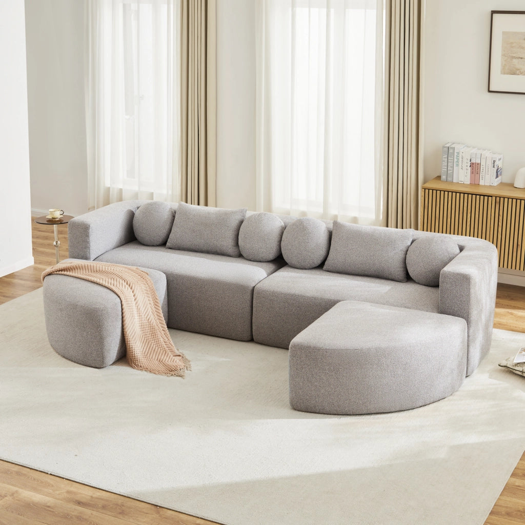 Divano Letto Modulare con ; Grigio