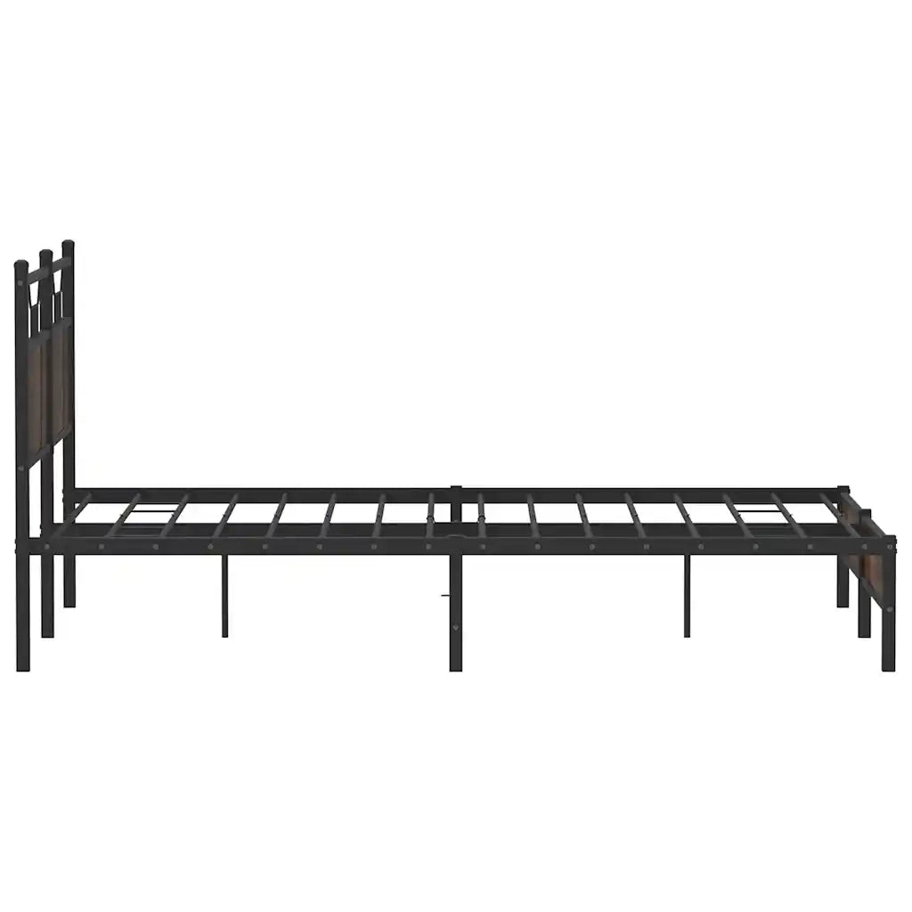 Letto matrimoniale | Letto per adulti | Giroletto senza Materasso Rovere Marrone 137x190 cm Truciolato