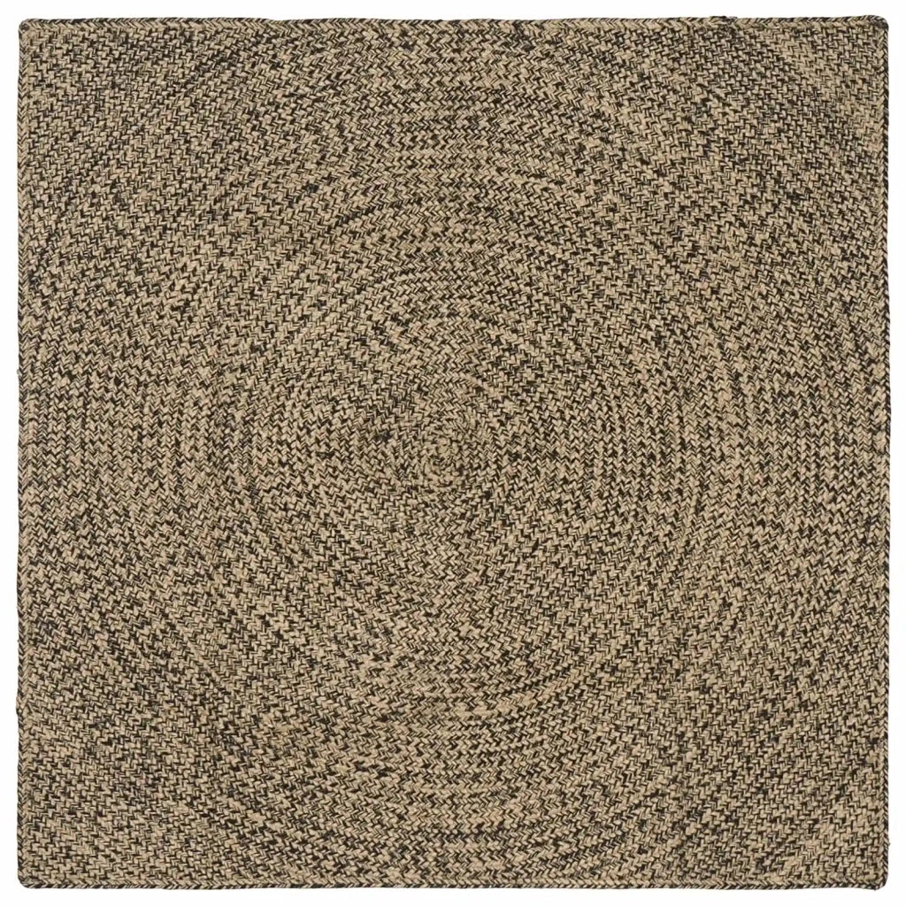 Tappeto Naturale e Nero 160 x 160 cm Juta 42010627