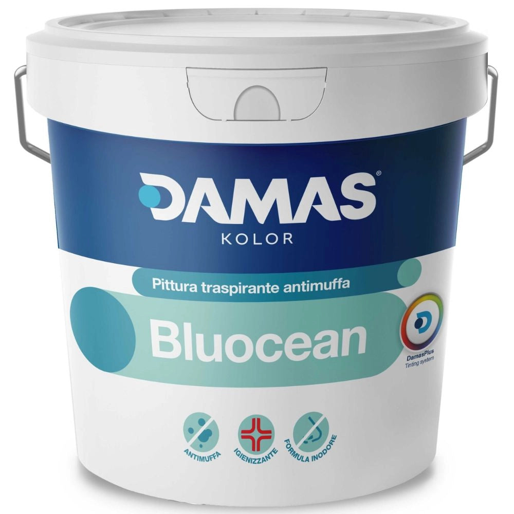 Damas kolor idropittura traspirante antimuffa bluocean interni *** formato 2.5 lt, confezione 1