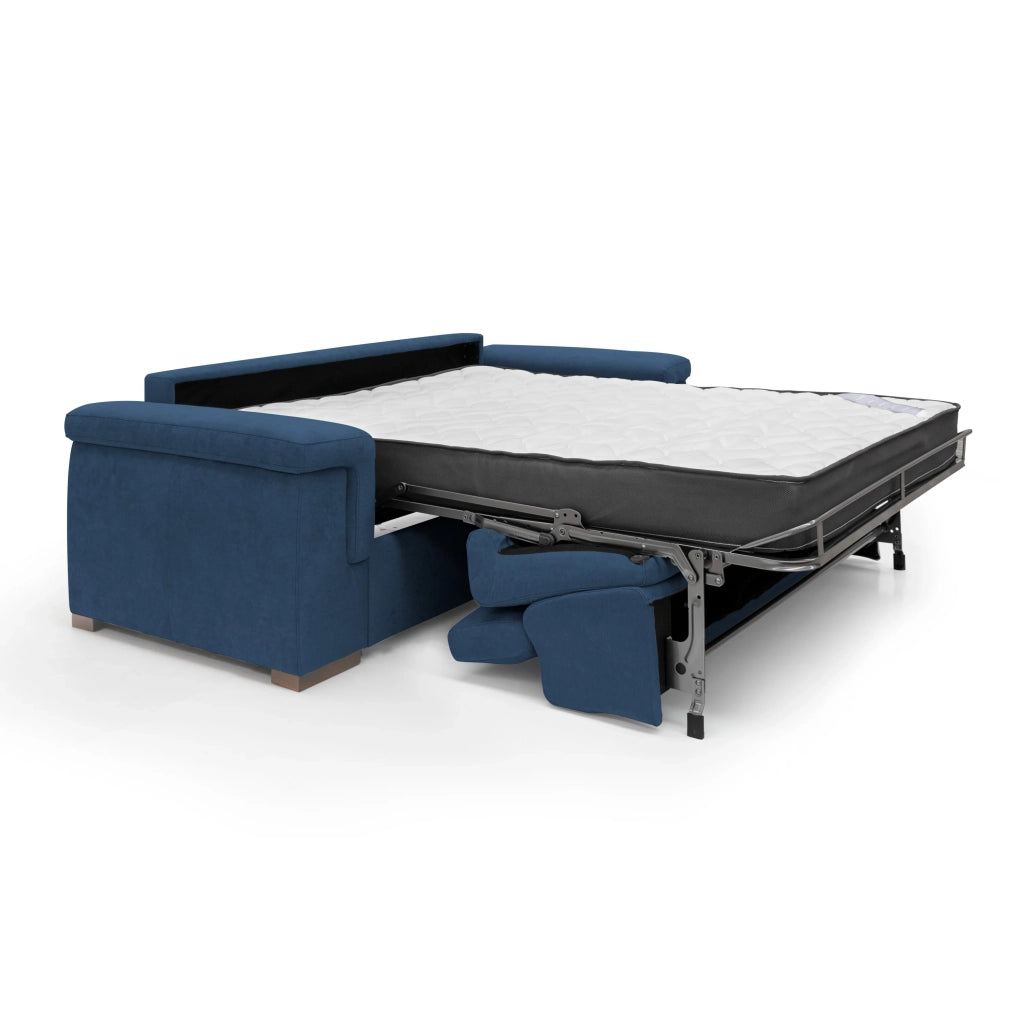 Giunone Divano letto mat. H18 240 cm (mat. 160x197 cm) blu