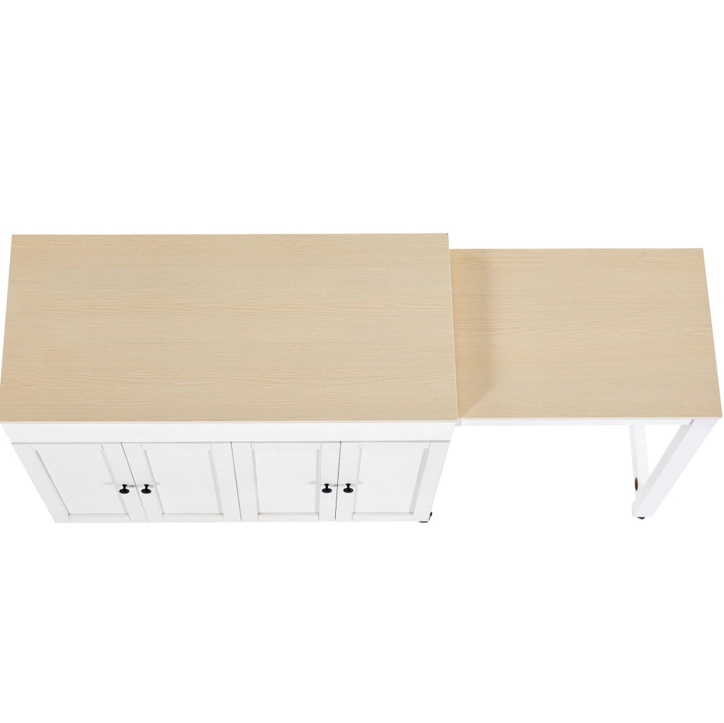 TAVOLO BAR Allungabile 117-180x50x94,6 cm Bianco MDF