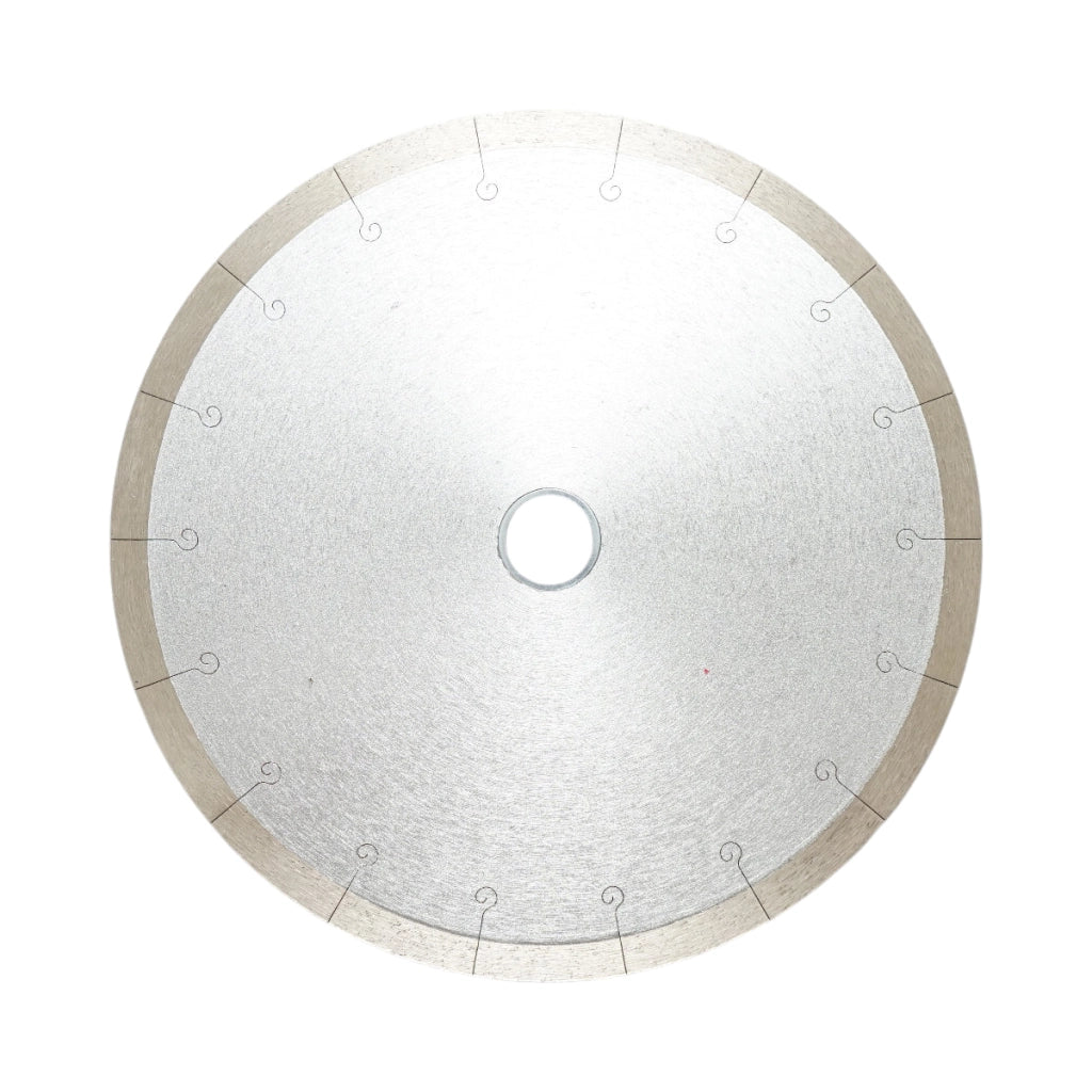 Disco diamantato frazionato continuo 250x30/25,4 mm, segmento 10 mm per piastrelle, maiolica, ceramica dura, marmo Breckner Germany
