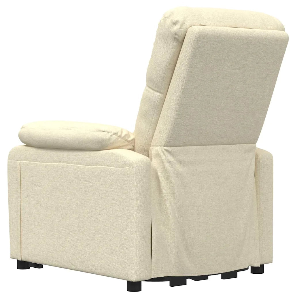 Poltrona Elettrica Reclinabile Crema in Tessuto 3073811
