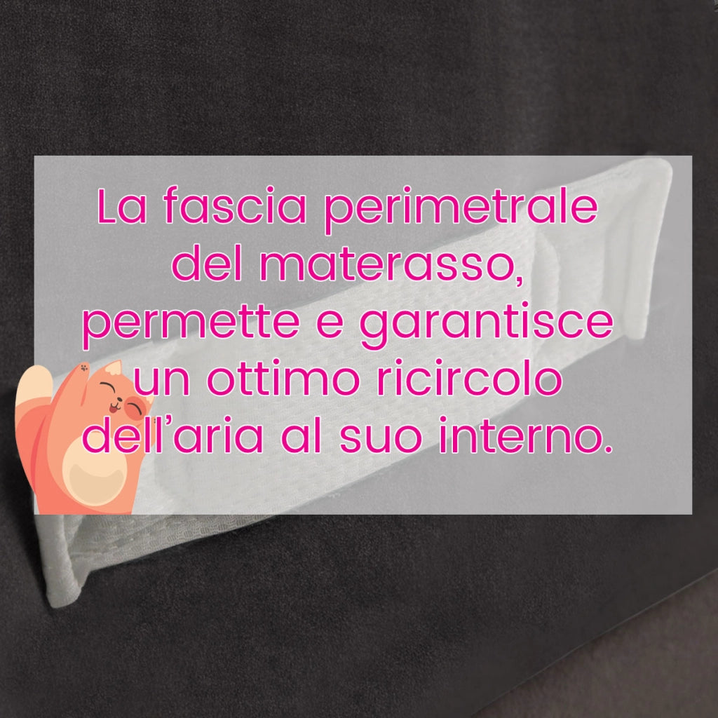 Materasso singolo 80X200 Cm CONFORTEVOLE che NON SCALDA, Materasso ortopedico alto 20 cm contro il mal di schiena | MADE IN ITALY, Anallergico - MOD. PRIME 20