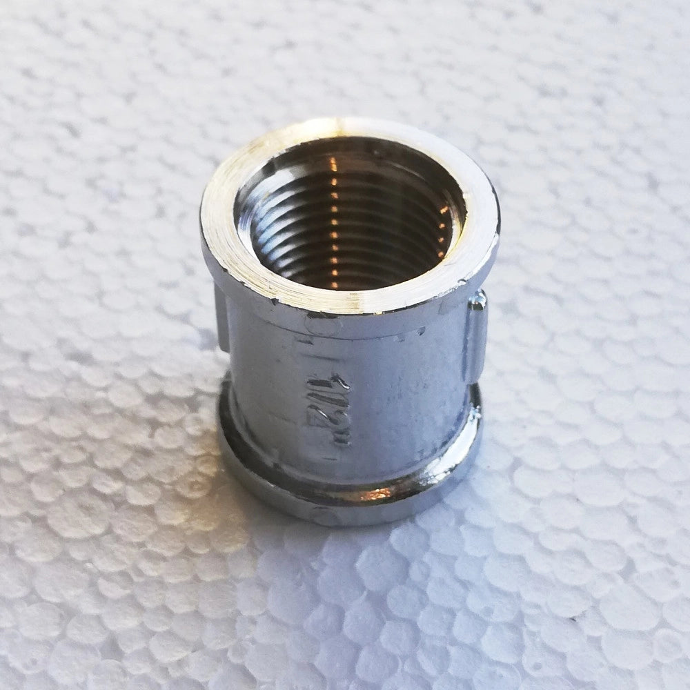 Manicotto ff da 1/2 in ottone cromato