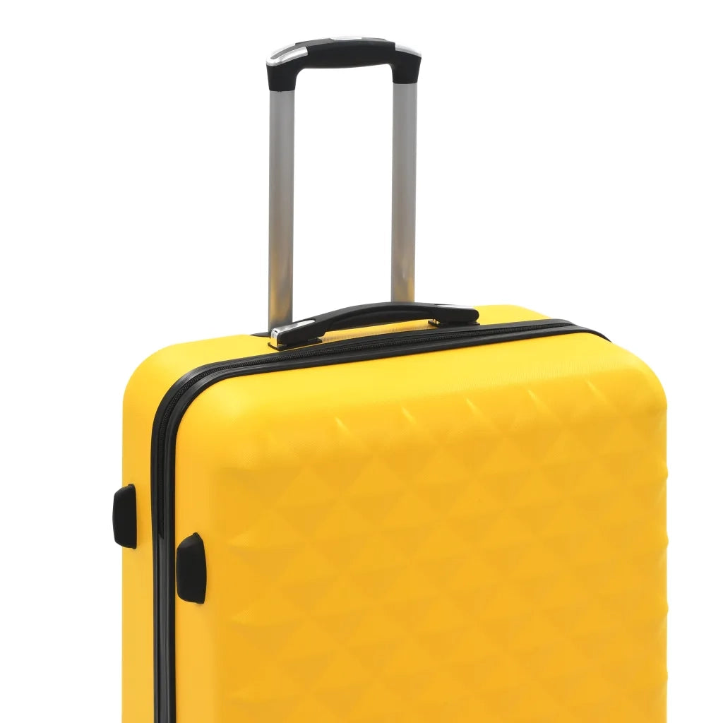 Set Trolley a Custodia Rigida 3 pz Giallo in ABS 91890